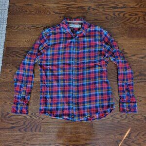 The Normal Brand Red and Blue Plaid Flannel button-down